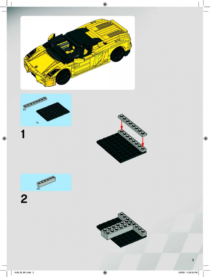 лего инструкция по сборке машин ламборджини