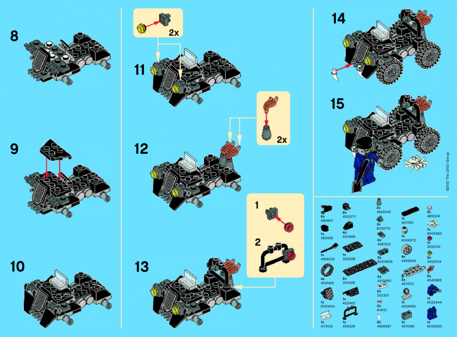 Инструкция по сборке машин из лего