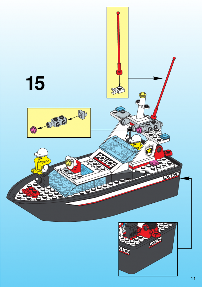 полицейский катер лего инструкция