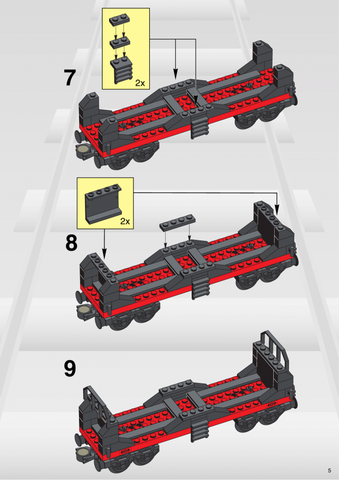 инструкция  Грузовой поезд и кран шаг 4