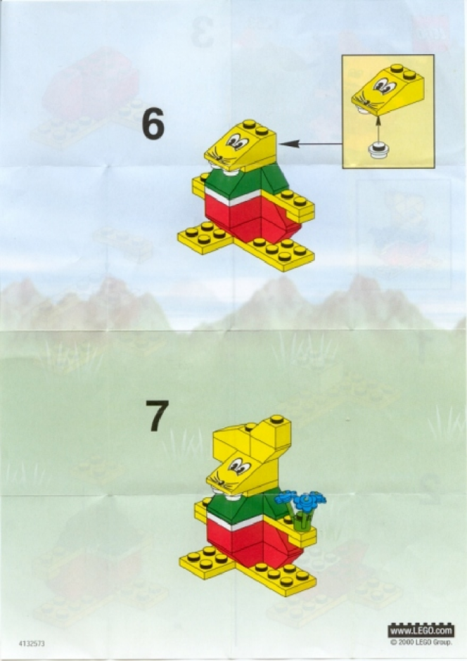 инструкция  Пасхальный заяц шаг 2
