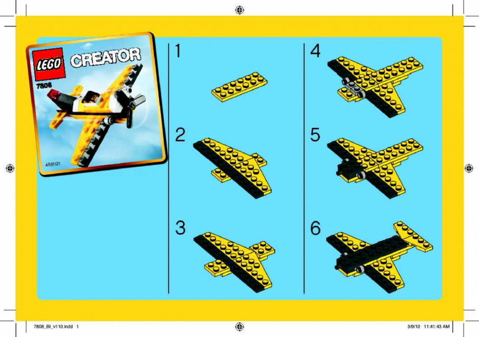инструкция  Жёлтый самолёт шаг 1