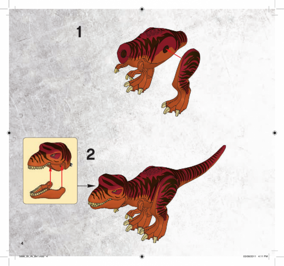 инструкция Тиранозавр рекс  шаг 3