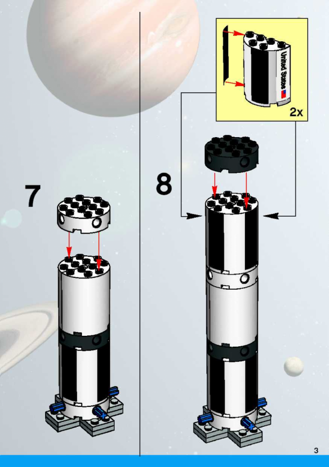 инструкция  Ракета Saturn V и миссия на Луну шаг 2