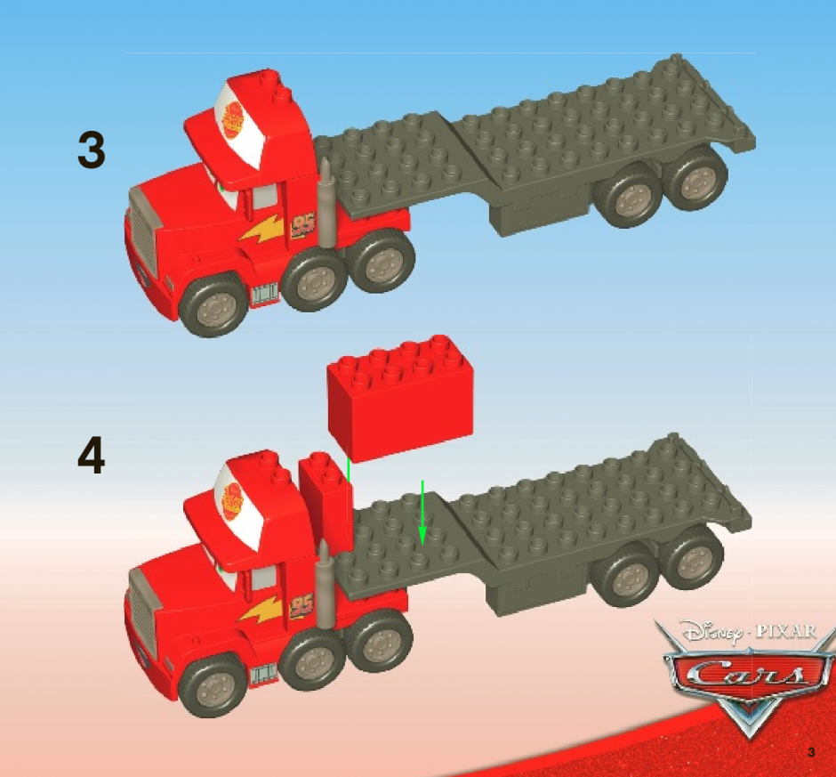 инструкция  Cars Super Pack 3-in-1 шаг 2