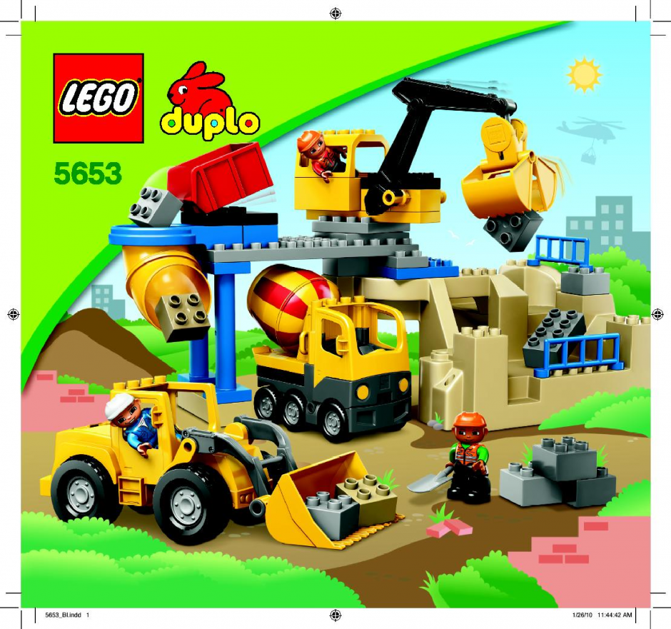 Инструкции по сборке LEGO DUPLO® Конструктор Большая стройплощадка 10813
