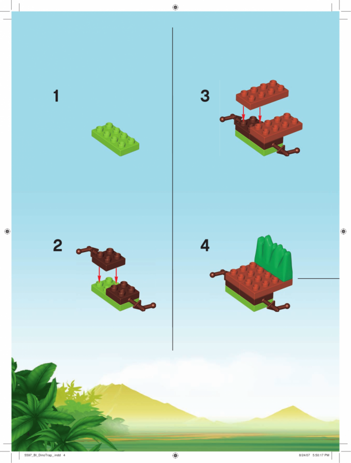 инструкция  Ловушка для динозавра шаг 3