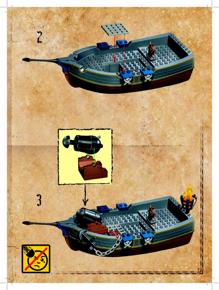 инструкция  Пиратская шхуна шаг 2