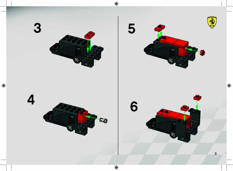 инструкция  Гоночный автомобиль Феррари F1 в масштабе 1:24 шаг 2