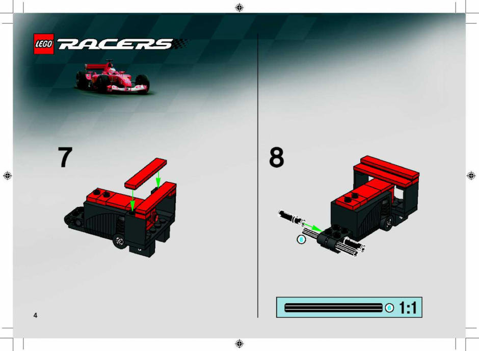 инструкция  Гоночный автомобиль Феррари F1 в масштабе 1:24 шаг 3