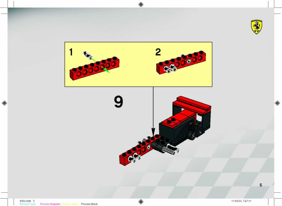инструкция  Гоночный автомобиль Феррари F1 в масштабе 1:24 шаг 4