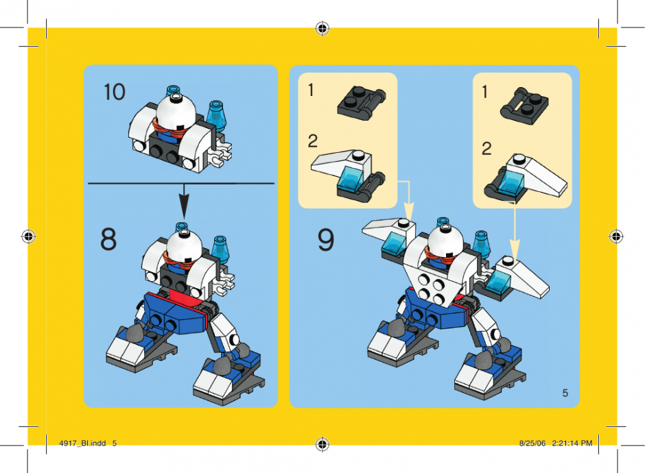 инструкция  Мини роботы шаг 4
