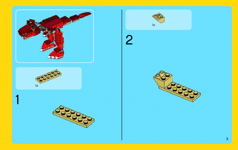 инструкция Динозавр хищник  шаг 2