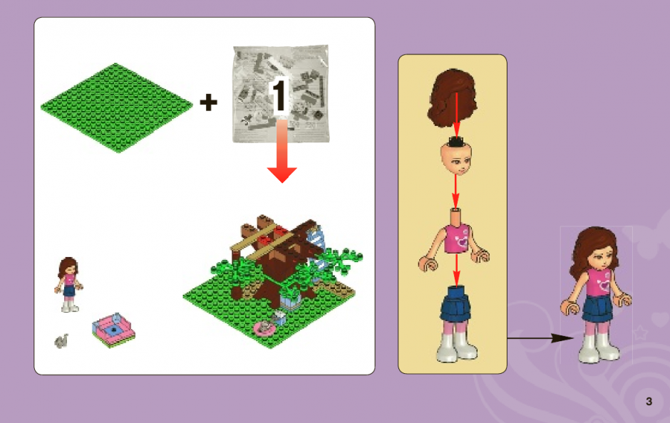 инструкция Оливия и домик на дереве  шаг 2