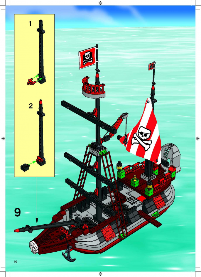Схема лего пиратский корабль