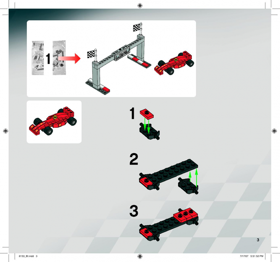 инструкция  Грузовик Феррари F1 шаг 2