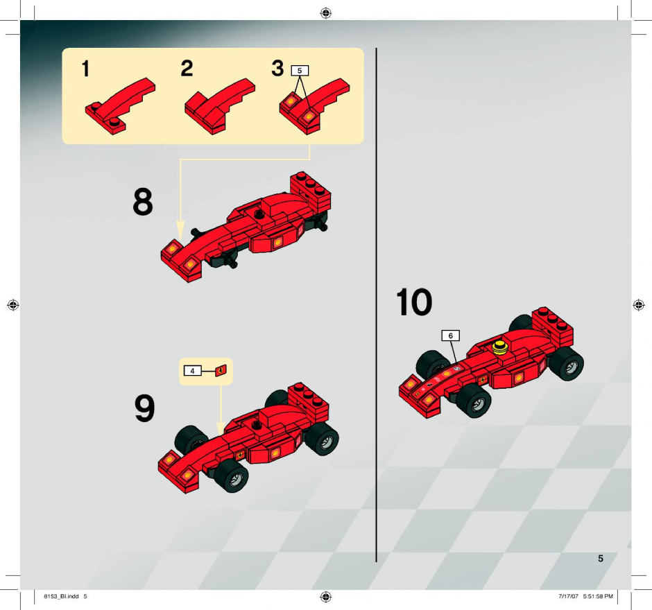 инструкция  Грузовик Феррари F1 шаг 4