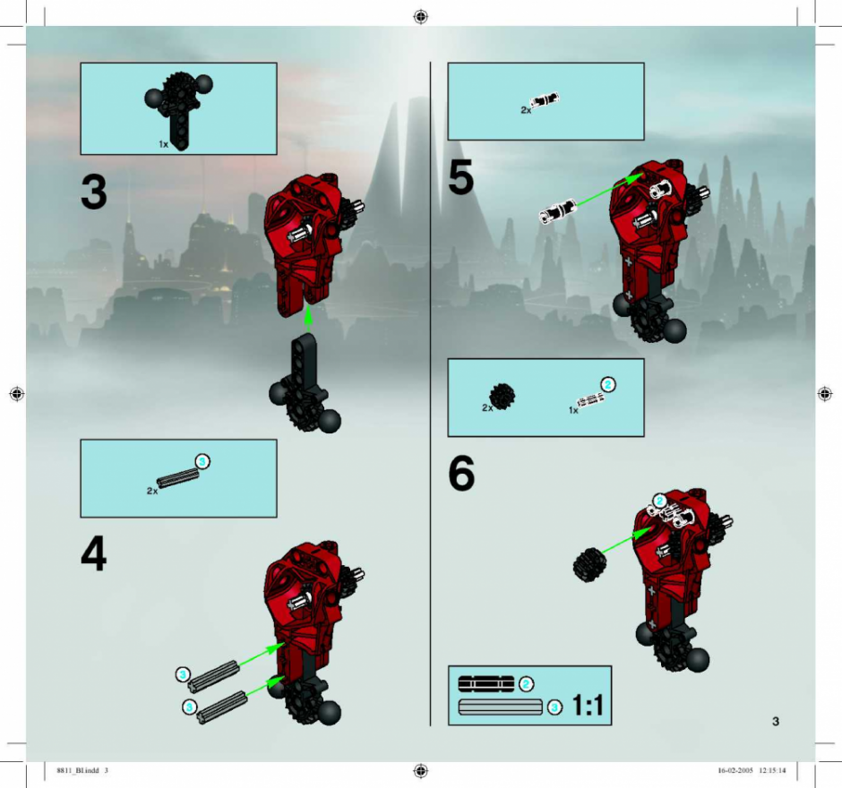 инструкция Bionicle Toa Lihkan & Sidorak Co- шаг 2
