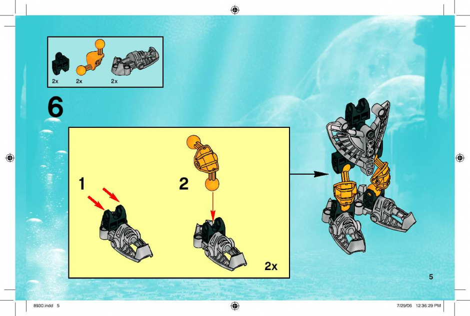 инструкция Bionicle Co-pack шаг 4