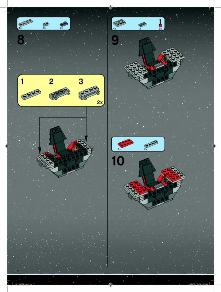 инструкция Истребитель Дарта Вейдера  шаг 3