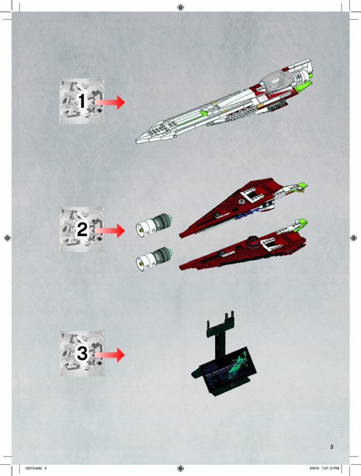 инструкция Звёздный истребитель Оби Вана  шаг 2
