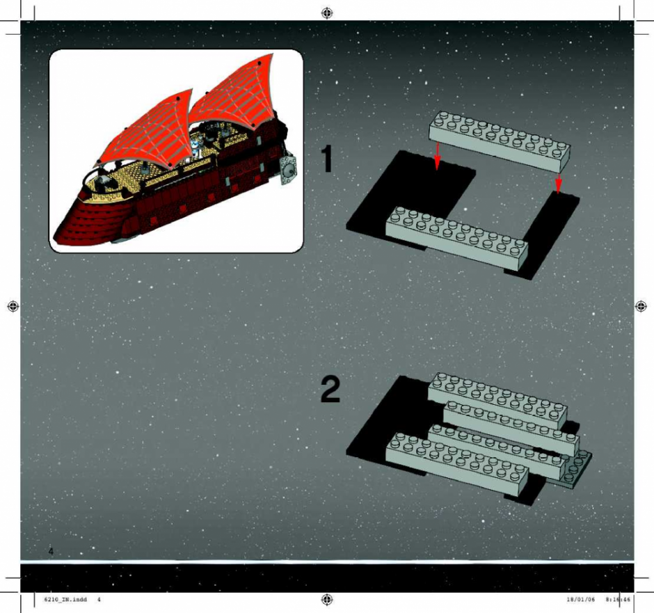 инструкция Парусная баржа Джаббы  шаг 3