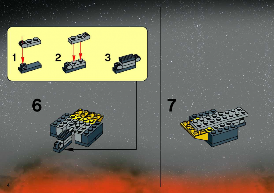 инструкция Истребитель джедая и дроид-охотник  шаг 3