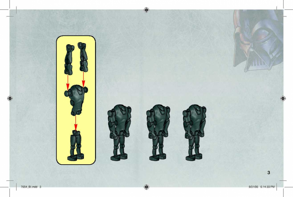 инструкция  Боевой комплект дроидов шаг 2
