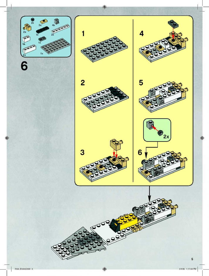 инструкция Y-крылатый истребитель  шаг 4