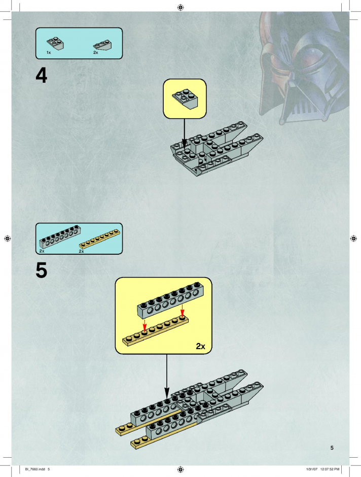 инструкция Истребитель Набу N-1 и истребитель дроидов  шаг 4