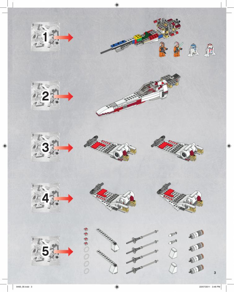 инструкция X-wing Starfighter (Истребитель X-wing)  шаг 2