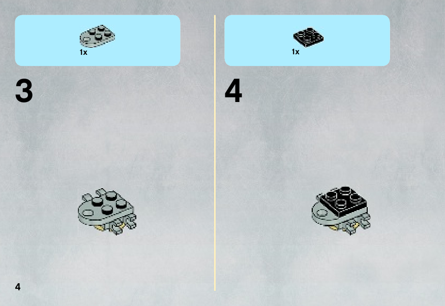 инструкция Истребитель X-Wing и планета Явин 4  шаг 3