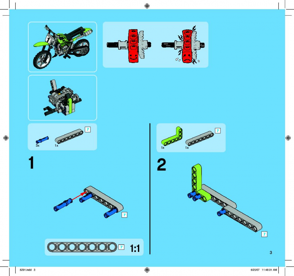 инструкция Раллийный мотоцикл  шаг 2