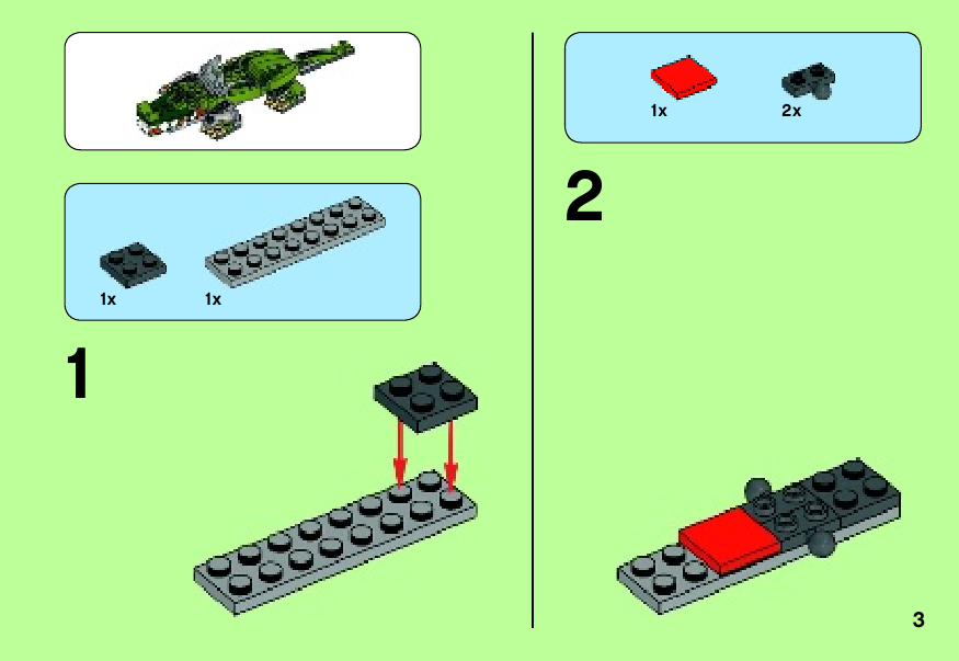 инструкция Легендарные Звери: Крокодил  шаг 2