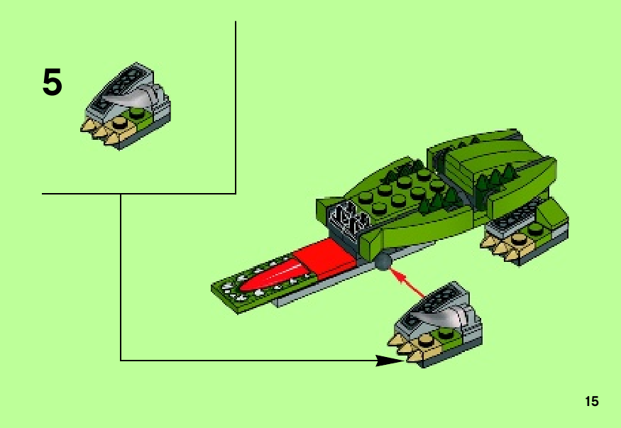 Крокодил схема лего