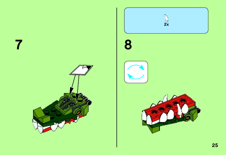 Крокодил схема лего