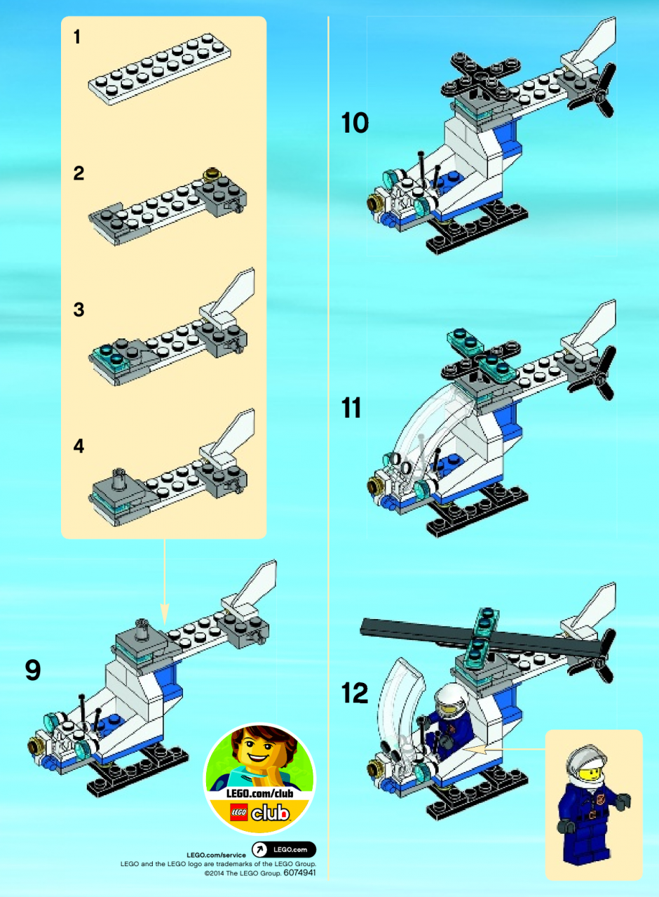 Вертолет из лего схема