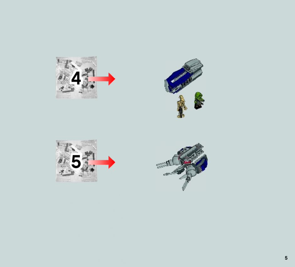 инструкция Боевой корабль дроидов  шаг 4