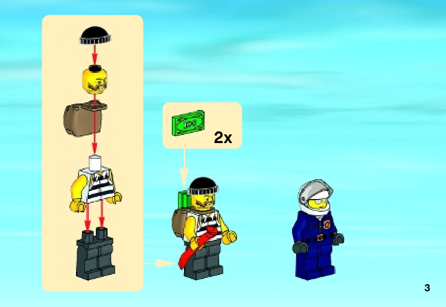 инструкция Суперпэк Лего Сити Полиция 3 в 1  шаг 2