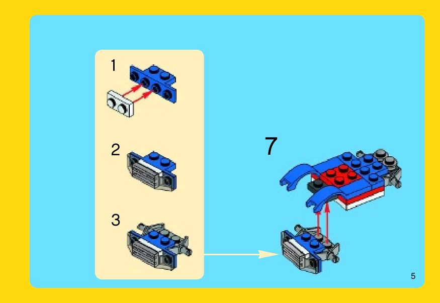 инструкция Синий гоночный автомобиль  шаг 4