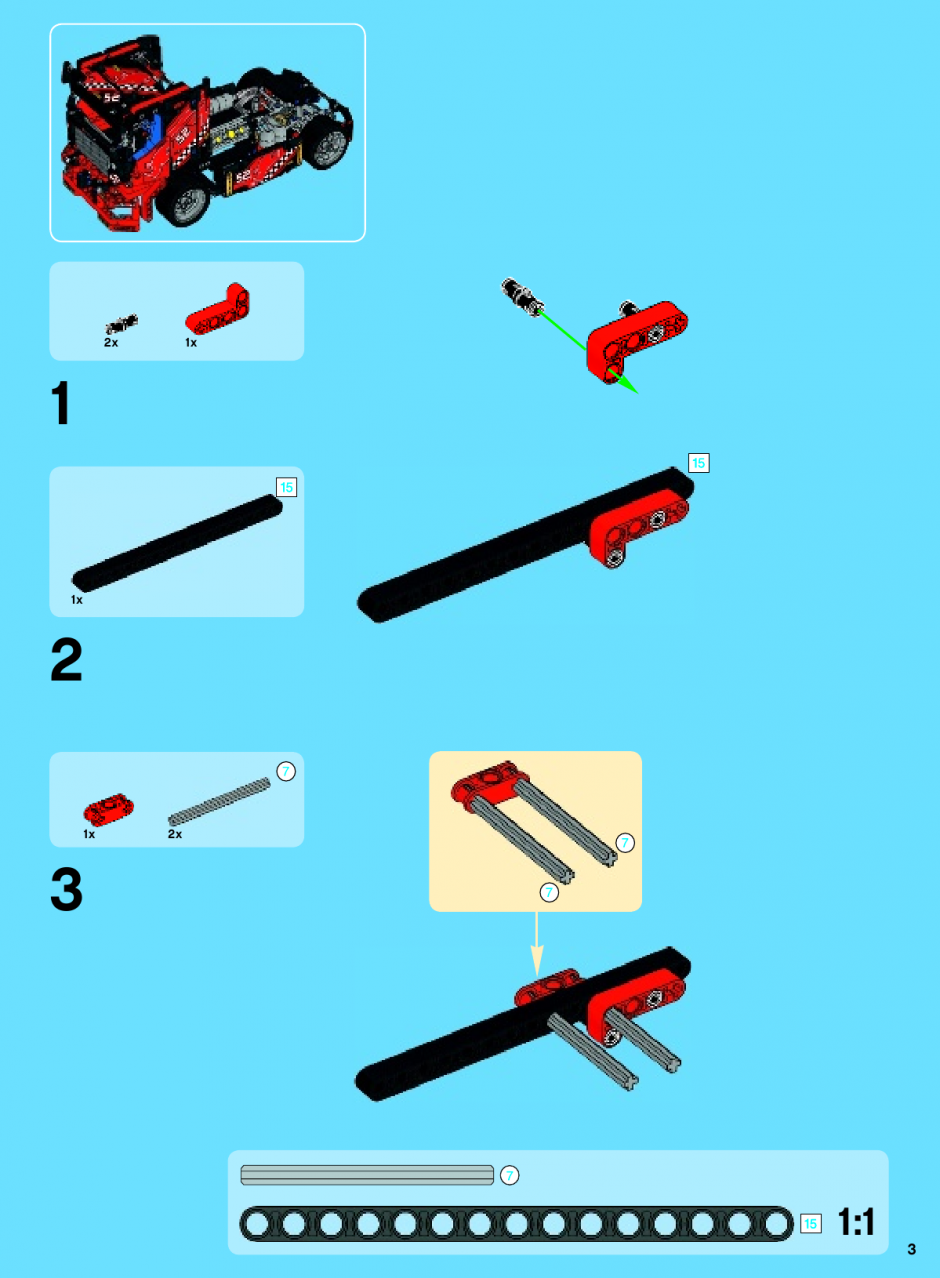 инструкция Гоночный грузовик  шаг 2