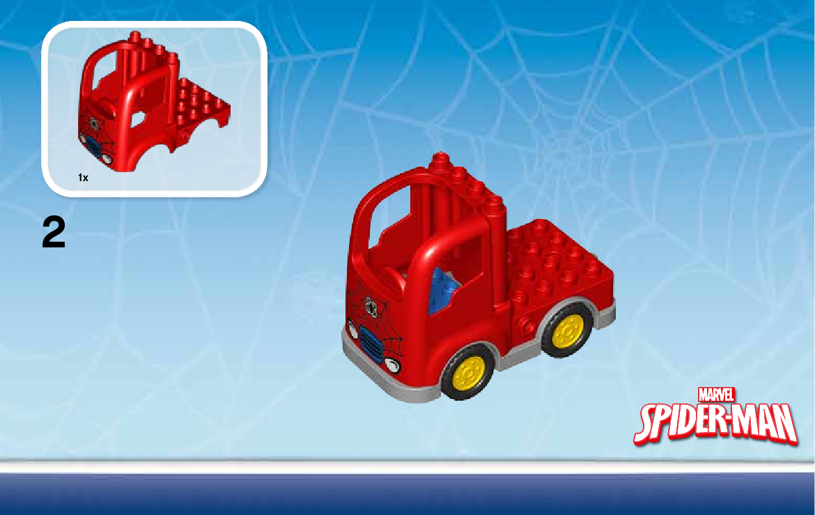 инструкция Приключение на грузовике Человека-паука  шаг 2