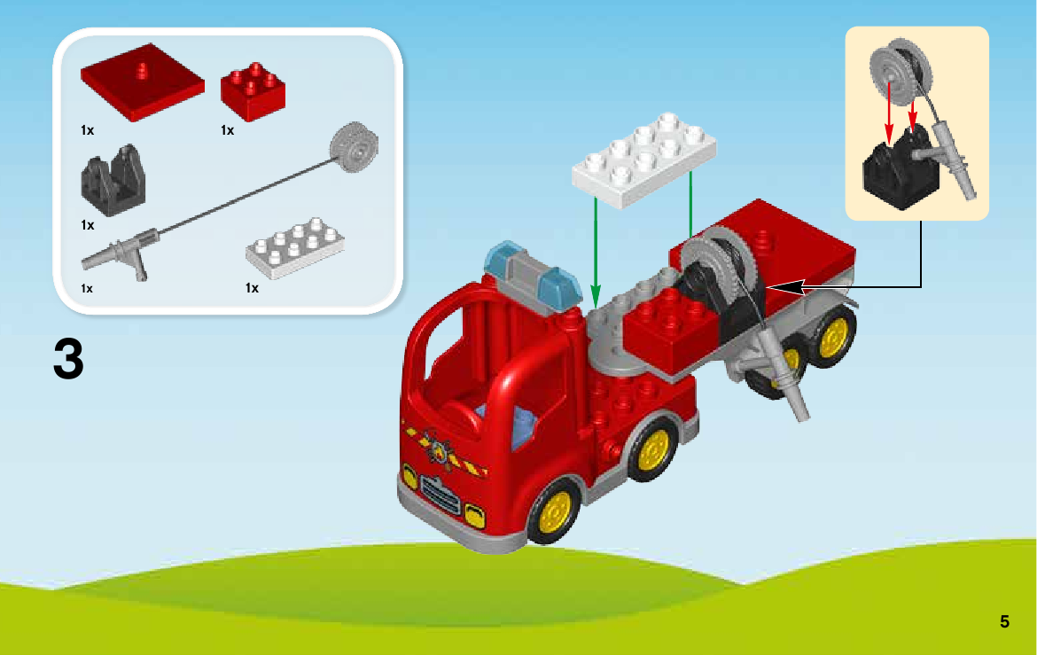 инструкция Пожарный грузовик  шаг 4