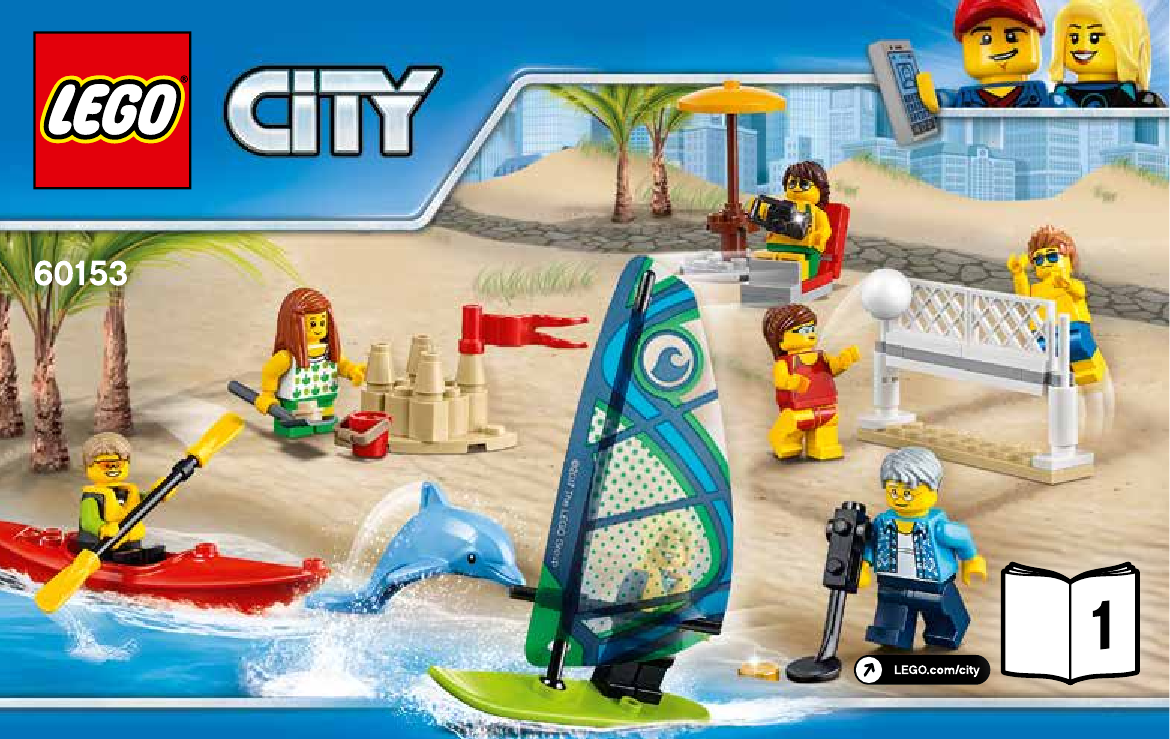 Отдых на пляже - жители LEGO CITY