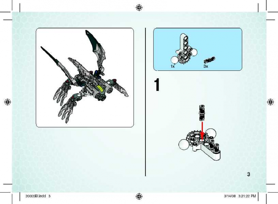инструкция  Brickmaster - Bionicle  шаг 2