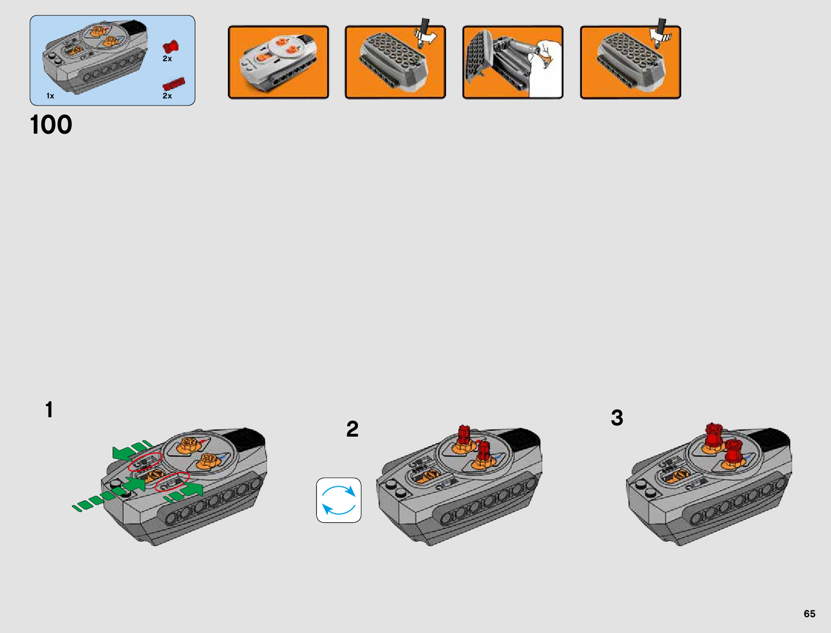 Lego RC Tracked Racer инструкция. Сборка лего 42065