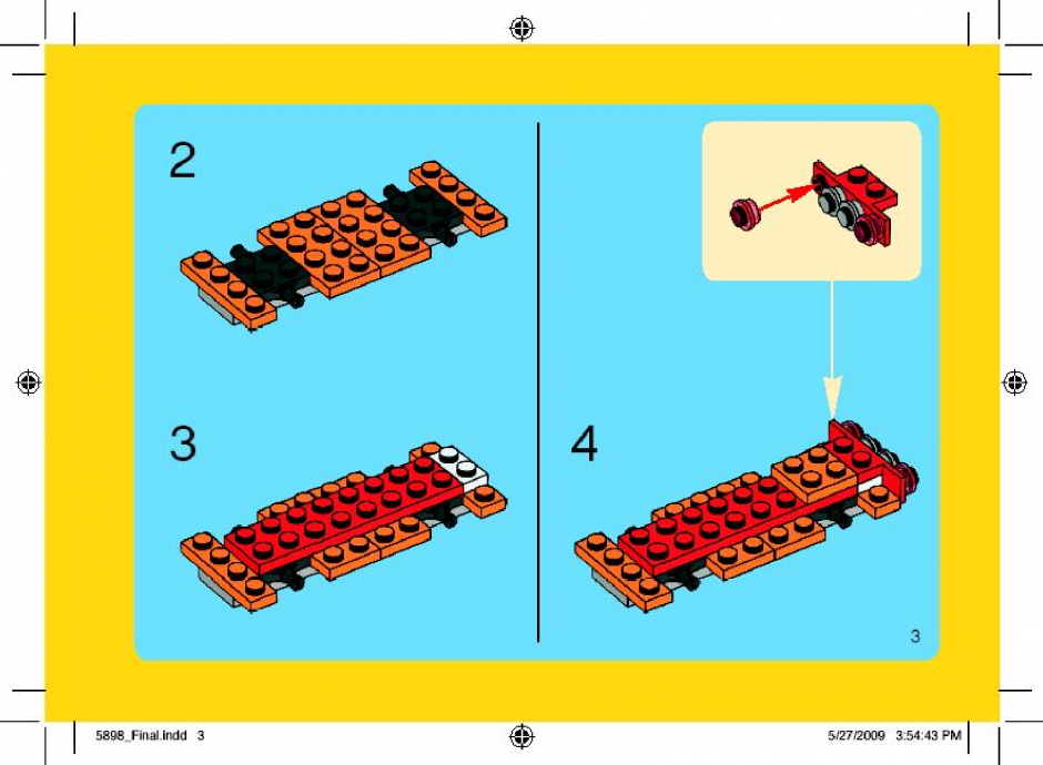 инструкция  Набор для конструирования LEGO - Автомобили шаг 2