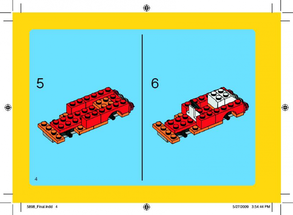 инструкция  Набор для конструирования LEGO - Автомобили шаг 3