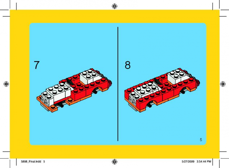 инструкция  Набор для конструирования LEGO - Автомобили шаг 4