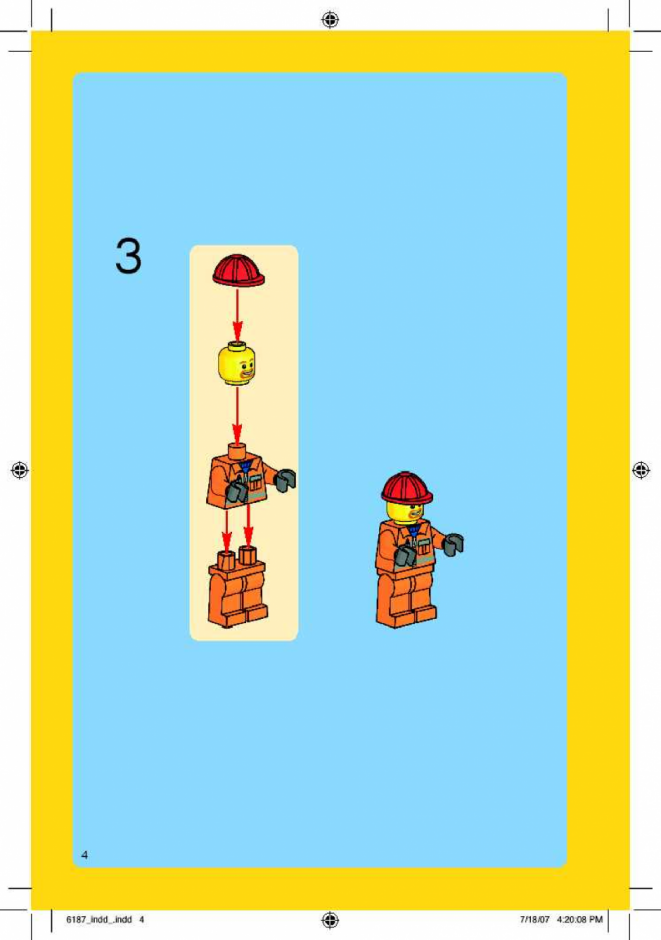 инструкция  Набор для постройки дорог из LEGO шаг 3